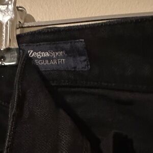 ZegnaSport Men's Relaxed Fit Dark Jeans